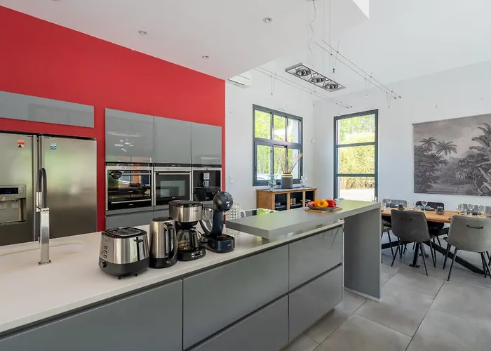 Contemporaine 14 Pers. Avec Piscine Chauffee Et Jardin - Dune Du Pyla Et Plages A Proximite - Fr-1-319-512 비스카로세