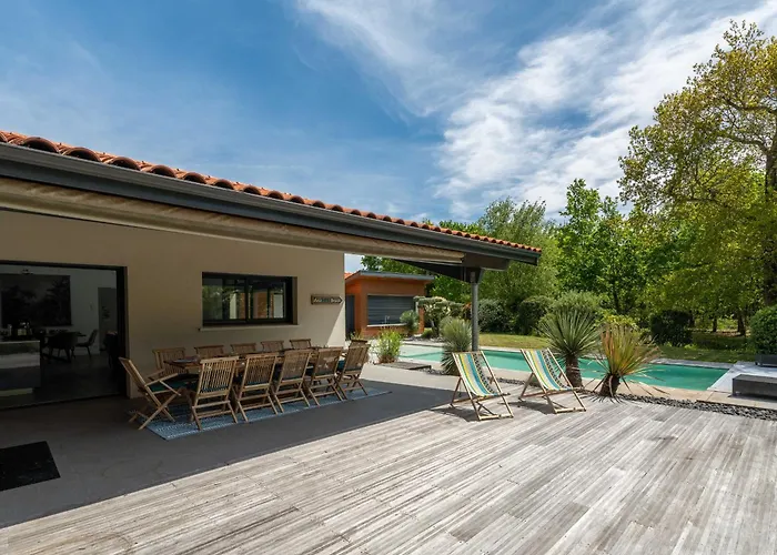 Contemporaine 14 Pers. Avec Piscine Chauffee Et Jardin - Dune Du Pyla Et Plages A Proximite - Fr-1-319-512