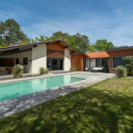 Contemporaine 14 Pers. Avec Piscine Chauffee Et Jardin - Dune Du Pyla Et Plages A Proximite - Fr-1-319-512 Бискаррос