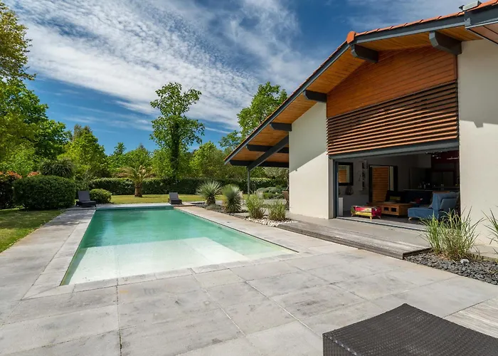 Contemporaine 14 Pers. Avec Piscine Chauffee Et Jardin - Dune Du Pyla Et Plages A Proximite - Fr-1-319-512 Villa Biscarrosse