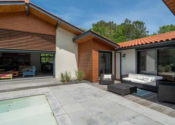Villa Contemporaine 14 Pers. Avec Piscine Chauffee Et Jardin - Dune Du Pyla Et Plages A Proximite - Fr-1-319-512 *