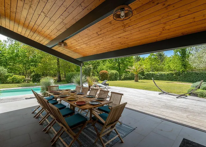 Villa Contemporaine 14 Pers. Avec Piscine Chauffee Et Jardin - Dune Du Pyla Et Plages A Proximite - Fr-1-319-512 Biscarrosse