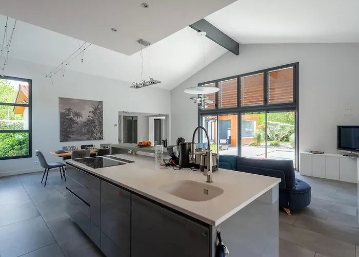 Contemporaine 14 Pers. Avec Piscine Chauffee Et Jardin - Dune Du Pyla Et Plages A Proximite - Fr-1-319-512 *