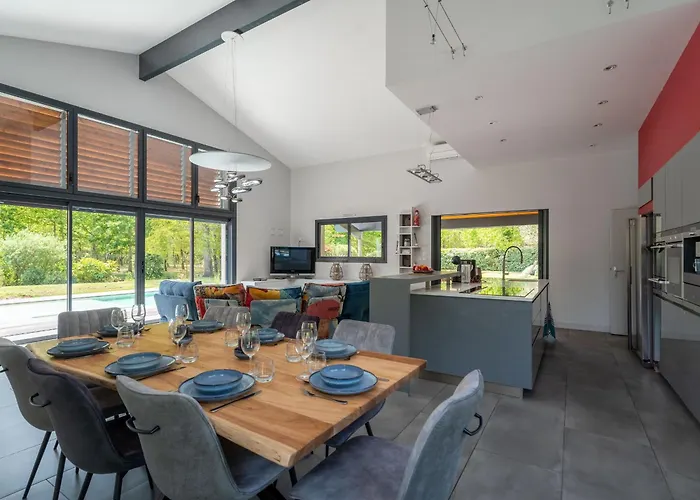 Contemporaine 14 Pers. Avec Piscine Chauffee Et Jardin - Dune Du Pyla Et Plages A Proximite - Fr-1-319-512 Villa Biscarrosse