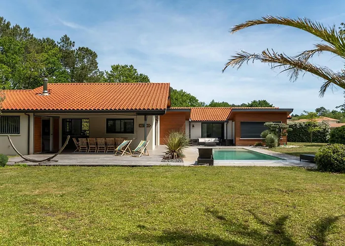 Villa Contemporaine 14 Pers. Avec Piscine Chauffee Et Jardin - Dune Du Pyla Et Plages A Proximite - Fr-1-319-512 *